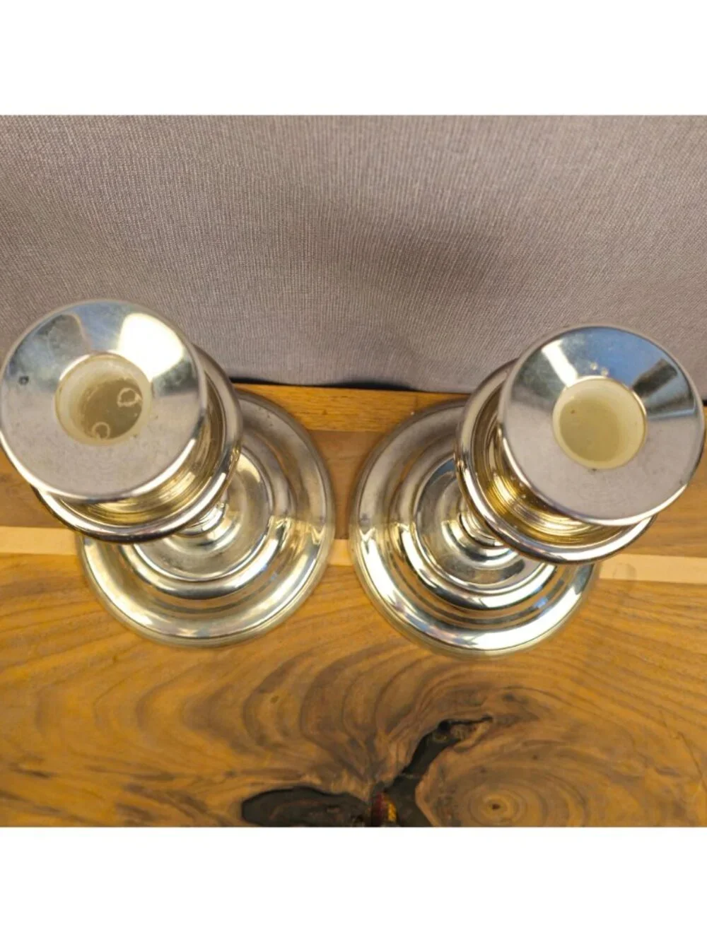 Vintage Silver-Plated Candle Holders Set Of 2 With Classic Design - 11 Inches Ta